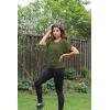 imageLock and Love Womens Versatile Casual Short Sleeve Dolman Top  Loose Fit Boat Neck ampamp VNeck TShirtWt742olive
