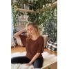 imageLock and Love Womens Versatile Casual Short Sleeve Dolman Top  Loose Fit Boat Neck ampamp VNeck TShirtWt742rust
