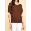 imageLock and Love Womens Versatile Casual Short Sleeve Dolman Top  Loose Fit Boat Neck ampamp VNeck TShirtWt742rust