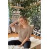 imageLock and Love Womens Versatile Casual Short Sleeve Dolman Top  Loose Fit Boat Neck ampamp VNeck TShirtWt742taupe
