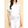 imageLock and Love Womens Versatile Casual Short Sleeve Dolman Top  Loose Fit Boat Neck ampamp VNeck TShirtWt742white