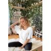 imageLock and Love Womens Versatile Casual Short Sleeve Dolman Top  Loose Fit Boat Neck ampamp VNeck TShirtWt742white