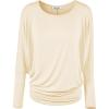 imageLock and Love Womens Casual Flowy Draped Long Sleeve Batwing Dolman Top  Soft ampamp Comfortable Loose Fit PulloverWt826cream