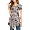 imageLock and Love Womens Short Sleeve All Over TieDye Ombre Tunic ShirtWt1063brown