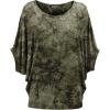 imageLock and Love Womens Solid Scoop Neck Short Sleeve Loose Blouse Batwing Dolman Top OversizeWt1096olive