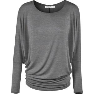 imageLock and Love Womens Casual Flowy Draped Long Sleeve Batwing Dolman Top  Soft ampamp Comfortable Loose Fit PulloverWt826hdg