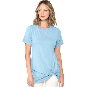 imageLock and Love Womens Casual Shirts Twist Knot Tunics TopsWt2312aqua