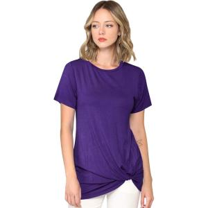 imageLock and Love Womens Casual Shirts Twist Knot Tunics TopsWt2312darkpurple