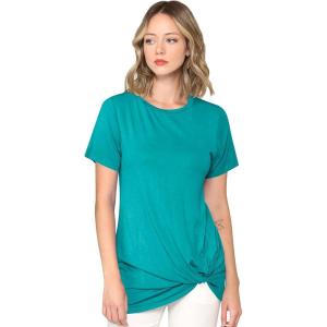 imageLock and Love Womens Casual Shirts Twist Knot Tunics TopsWt2312jade