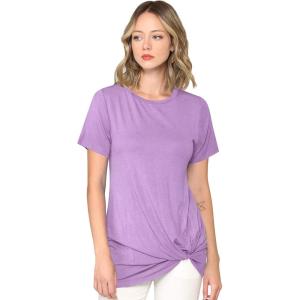 imageLock and Love Womens Casual Shirts Twist Knot Tunics TopsWt2312lilac
