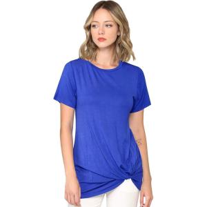 imageLock and Love Womens Casual Shirts Twist Knot Tunics TopsWt2312royalbrite
