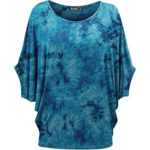 imageLock and Love Womens Solid Scoop Neck Short Sleeve Loose Blouse Batwing Dolman Top OversizeWt1096teal