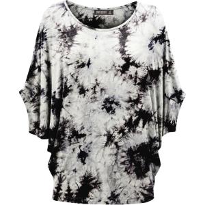 imageLock and Love Womens Solid Scoop Neck Short Sleeve Loose Blouse Batwing Dolman Top OversizeWt1096whiteblack