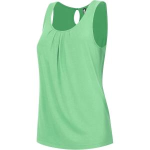 imageLock and Love Womens Summer Sleeveless Pleated Back Closure Casual Tank TopsWt2315mint