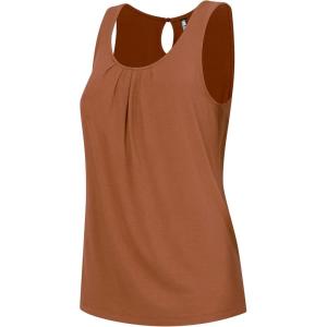 imageLock and Love Womens Summer Sleeveless Pleated Back Closure Casual Tank TopsWt2315rust