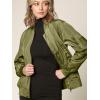 imageLock and Love Womens Classic Lightweight Jacket Multi Pocket Windbreaker Bomber JacketWjc2157armygreen