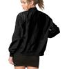 imageLock and Love Womens Classic Lightweight Jacket Multi Pocket Windbreaker Bomber JacketWjc2157black