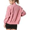 imageLock and Love Womens Classic Lightweight Jacket Multi Pocket Windbreaker Bomber JacketWjc2157mauve