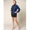 imageLock and Love Womens Classic Lightweight Jacket Multi Pocket Windbreaker Bomber JacketWjc2157navy