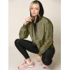 imageLock and Love Womens Classic Lightweight Jacket Multi Pocket Windbreaker Bomber JacketWjc2157olive