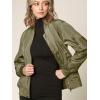 imageLock and Love Womens Classic Lightweight Jacket Multi Pocket Windbreaker Bomber JacketWjc2157olive