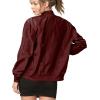 imageLock and Love Womens Classic Lightweight Jacket Multi Pocket Windbreaker Bomber JacketWjc2157wine