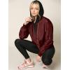 imageLock and Love Womens Classic Lightweight Jacket Multi Pocket Windbreaker Bomber JacketWjc2157wine