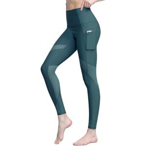image:imageLock and Love Womens Yoga Pants Tummy Compression Slimming Mesh Leggins with Pocket and Inner Pocket